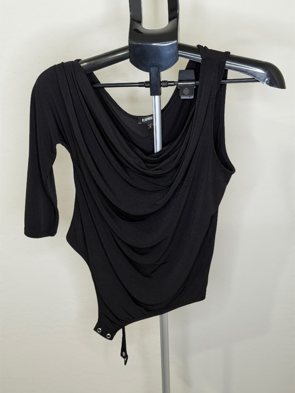 Express Asymmetrical Black Body Suit